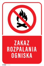 Tabliczka ZAKAZ ROZPALANIA OGNISKA - obrazek 4