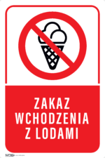 Tabliczka ZAKAZ WCHODZENIA Z LODAMI - obrazek 4