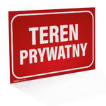 TABLICZKA TEREN PRYWATNY czerwona
