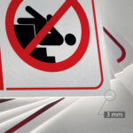 Tabliczka ZAKAZ SIEDZENIA NA SCHODACH - obrazek 4