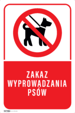 Tabliczka ZAKAZ WYPROWADZANIA PSÓW - obrazek 4