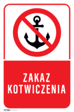 Tabliczka ZAKAZ KOTWICZENIA - obrazek 5