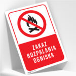 Tabliczka ZAKAZ ROZPALANIA OGNISKA - obrazek 2