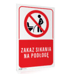 Tabliczka ZAKAZ SIKANIA NA PODŁOGĘ