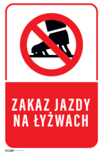 Tabliczka ZAKAZ JAZDY NA ŁYŻWACH - obrazek 4