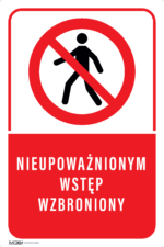 Tabliczka Nieupoważnionym WSTĘP WZBRONIONY - obrazek 4