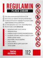 Regulamin placu zabaw - Tablica PVC - obrazek 4