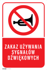 Tabliczka ZAKAZ UŻYWANIA KLAKSONU - obrazek 5