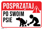 Tabliczka POSPRZĄTAJ PO SWOIM PSIE - obrazek 3