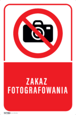 Tabliczka ZAKAZ FOTOGRAFOWANIA - obrazek 4