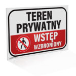 Tabliczka Teren Prywatny Wstęp Wzbroniony