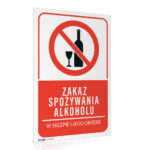 Tablica Informacyjna - Zakaz Spożywania Alkoholu w Sklepie i Jego Otoczeniu