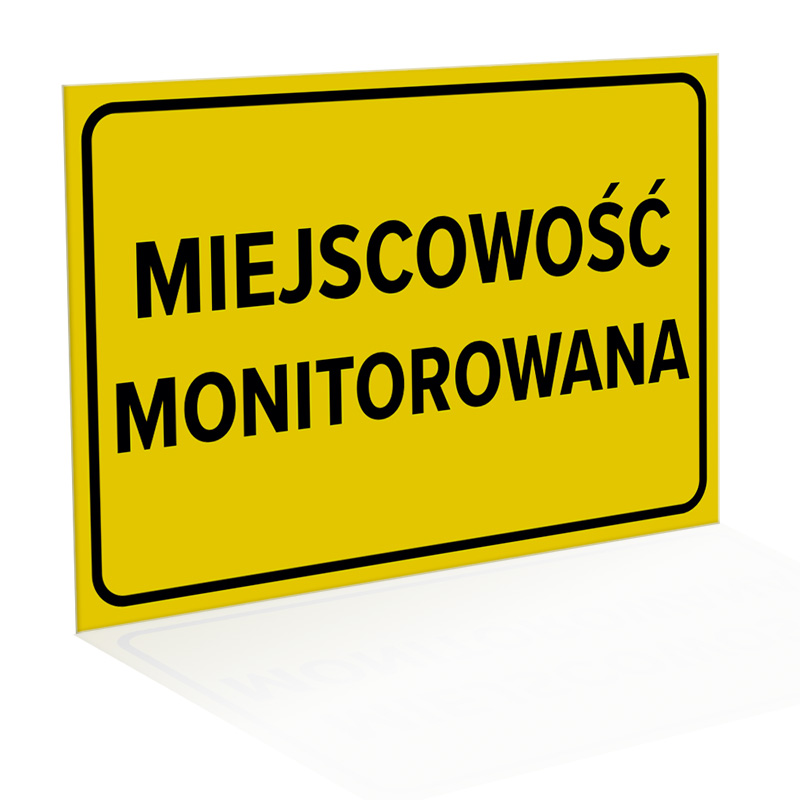 Tablica Informacyjna 'Miejscowość Monitorowana'