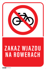 Tabliczka ZAKAZ WJAZDU NA ROWERACH - obrazek 4