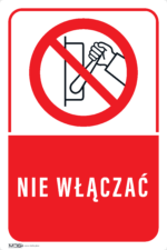 Tabliczka NIE WŁĄCZAĆ - obrazek 4