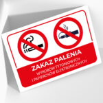 Tablica informacyjna - Zakaz Palenia Wyrobów Tytoniowych i Papierosów Elektronicznych - obrazek 2