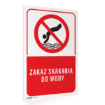 Tabliczka ZAKAZ SKAKANIA DO WODY
