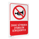 Tabliczka ZAKAZ UŻYWANIA KLAKSONU