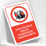 Tabliczka ZAKAZ PRZEWOZU OSÓB NA WÓZKU - obrazek 2