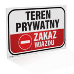 Tabliczka Teren Prywatny Zakaz Wjazdu
