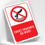 Tabliczka ZAKAZ SKAKANIA DO WODY - obrazek 2