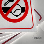 Tabliczka ZAKAZ POSIADANIA PRZEDMIOTÓW METALOWYCH - obrazek 3