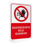 Tabliczka Zakaz Nieupoważnionym Wstęp Wzbroniony