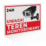 Tabliczka Uwaga Teren Monitorowany