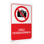 Tabliczka ZAKAZ FOTOGRAFOWANIA