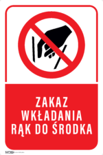 Tabliczka ZAKAZ WKŁADANIA RĄK DO ŚRODKA - obrazek 4