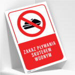 Tabliczka ZAKAZ PŁYWANIA SKUTEREM WODNYM - obrazek 2