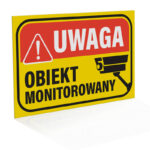 Tabliczka OBIEKT MONITOROWANY monitoring