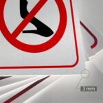 Tabliczka ZAKAZ UŻYWANIA OBUWIA NA OBCASIE - obrazek 3