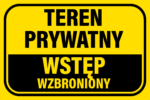 Tabliczka Teren Prywatny Wstęp Wzbroniony - obrazek 3