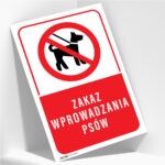 Tablica Informacyjna - Zakaz Wprowadzania Psów - obrazek 2