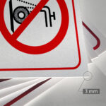 Tabliczka ZAKAZ SZLIFOWANIA NA MOKRO - obrazek 3