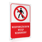 Tabliczka Nieupoważnionym WSTĘP WZBRONIONY