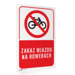 Tabliczka ZAKAZ WJAZDU NA ROWERACH