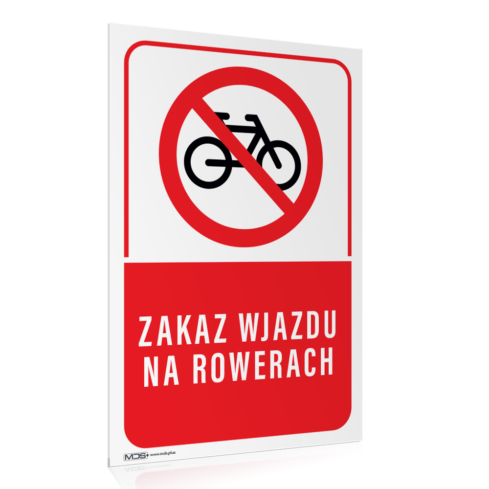 d3f2e78b519ac4b09225ccacd4ce9f1a.jpg Tabliczka ZAKAZ WJAZDU NA ROWERACH - obrazek 1