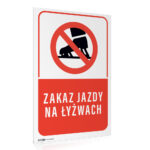 Tabliczka ZAKAZ JAZDY NA ŁYŻWACH