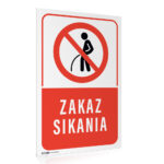Tabliczka ZAKAZ SIKANIA