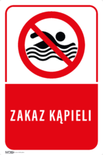 Tabliczka ZAKAZ KĄPIELI - obrazek 4