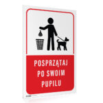 Tabliczka PCV posprzątaj po swoim uczniu 20x30 cm