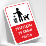 Tabliczka PCV posprzątaj po swoim uczniu 20x30 cm - obrazek 2