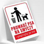 Tabliczka 20x30 PROWADŹ PSA NA SMYCZY I POSPRZĄTAJ - obrazek 2