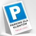 Tablica 'Parking dla Klientów' - Personalizowana z Twoim Logo - obrazek 2