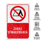 Tabliczka ZAKAZ BIWAKOWANIA - obrazek 5