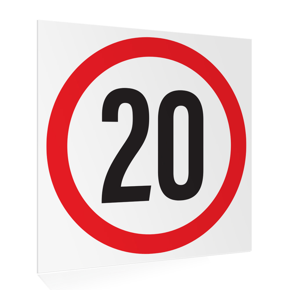 7873b3d2359810c9d95452ad08b0723e.jpg Tablica Ograniczenia Prędkości '20 km/h' - obrazek 1
