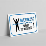 Tablica PERSONALIZOWANA Informacyjna głębokość basenu - personalizowana 20x30 cm - obrazek 2