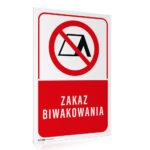 Tabliczka ZAKAZ BIWAKOWANIA